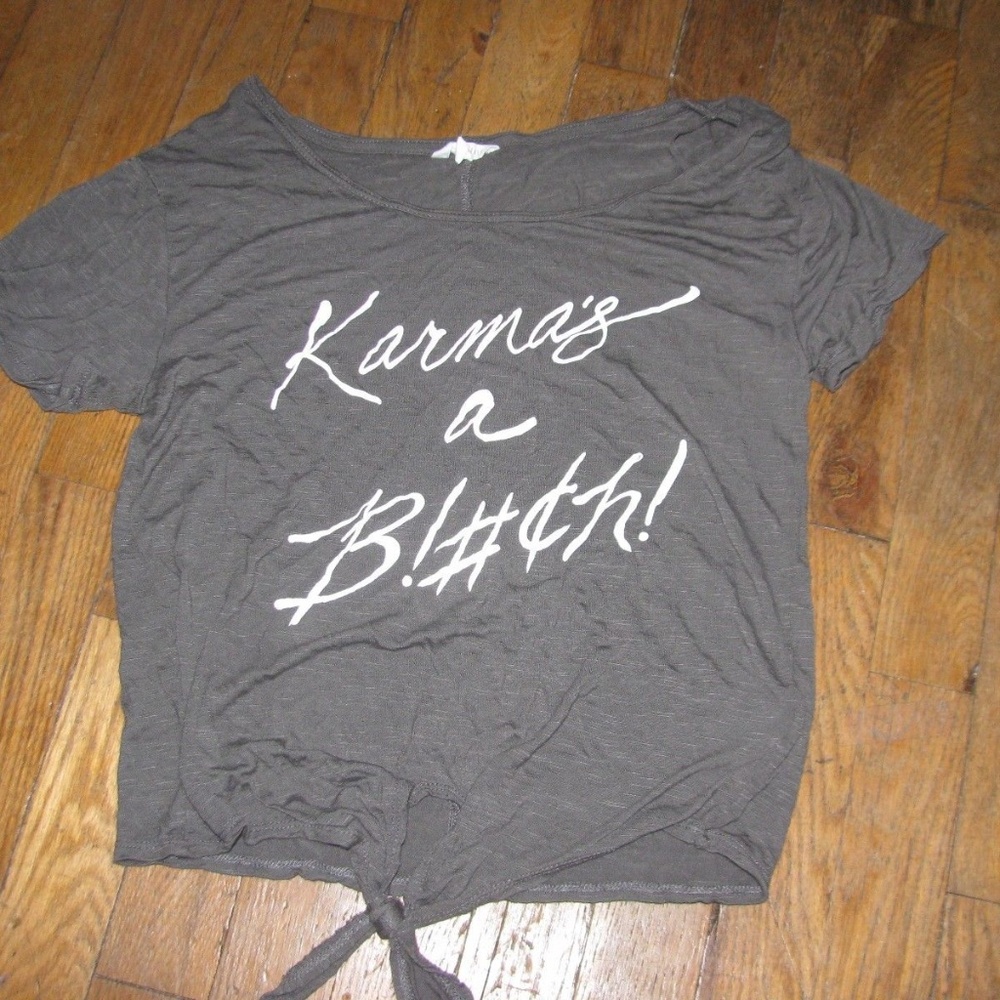 Juniors aeropostale size xs gray Karma shirt
